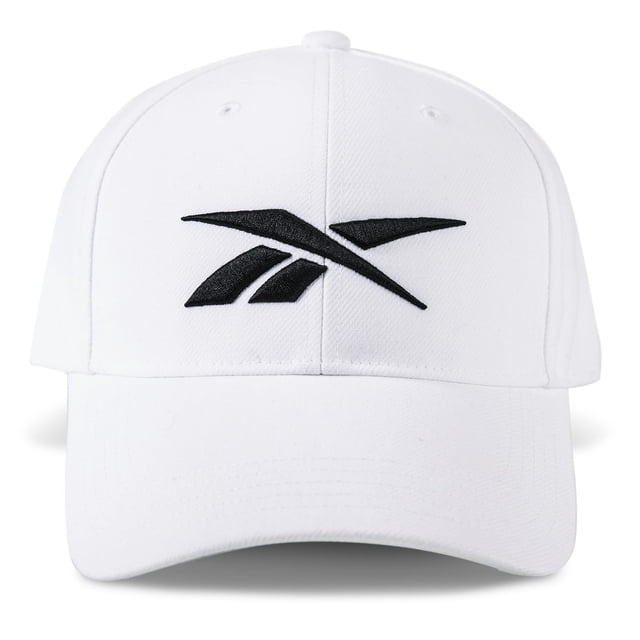 Gorra de béisbol Reebok Vector Snapback de 6 paneles blanca unisex