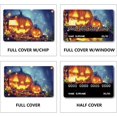 thumbnail image 4 of 4Pcs Credit Card Stickers Pumpkin Lantern Debit Card Decor Cards Protecting Waterproof Removable No Bubble Matte Scratch Resistant Film for Transportation Card Bank Card 3.3x2.1in, 4 of 6