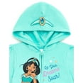 thumbnail image 5 of Disney Princess Jasmine Toddler Girls Fleece Zip Up Hoodie Dress Toddler to Big Kid, 5 of 5
