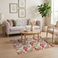 thumbnail image 3 of ODIKA Motif Confetti Whimsical Wreath Repeating Botanical Delicate Border Refined Non-Slip Chair-Friendly for Home Office, Gaming Room, Under Desk, 3 of 7