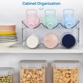 thumbnail image 6 of Sindcom 4 Pack Stackable Bottle Holder Storage Rack, Plastic Water Bottle Organizer, Clear, 6 of 7