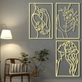 thumbnail image 6 of 3PCS Metal Wall Art Minimalist Wall Decor,12.99*11.11Inch Minimalist Abstract Wall Art Women Body Drawing Wall Sculptures Home Wall Hanging Decor for Bedroom Living Room Bathroom Gold, 6 of 7