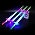 thumbnail image 5 of Visland Light Up LED Swords Expandable Laser Sabers Glow in Dark, Mini Glow Sticks, 4-Section 4 Colors, Flashing Neon Party Favors, 1PC, 5 of 7