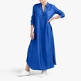 thumbnail image 2 of Dpytoraw Plain Maxi Long Dress Women's Kaftan Long Sleeve Casaul Oversized Dress Women’s Summer Casual Floral Dress, 2 of 5