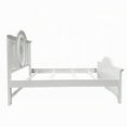thumbnail image 4 of Auri Full Size Bed, Floral Motifs Arched Headboard, Classic White Wood, 4 of 7