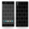 Skin Decal Wrap Compatible With Sony Xperia Z5 cover Sticker Design Black Argyle