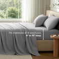 thumbnail image 6 of Bare Home Premium 1800 Collection 4-Piece Bed Sheet Set with Envelope Pillowcases, Cal King, Light Gray, 6 of 9