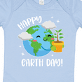thumbnail image 4 of Inktastic Happy Earth Day Cute Smiling Planet Earth with Tree Boys or Girls Baby Bodysuit, 4 of 5