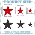 thumbnail image 2 of 30Pcs 6 Style Iron on Star Cloth Patches Polyester Embroidery Appliques Sewing Craft Decoration Mixed Color 42~92x41~92x1.5~2.3mm 5pcs/style, 2 of 6