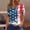 011 Multicolor, variant on 4th of July Scrub Tops Women Stretchy American Flag Print Plus Size Blouse Short Sleeve Shirts