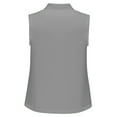 thumbnail image 5 of WTOBBY Women's Summer Fashion Solid Color Lapel Button Sleeveless Vest Casual Top, Polo Style for Sporty Chic, Perfect for Warm Weather, Versatile and Comfortable,Gray M, 5 of 5