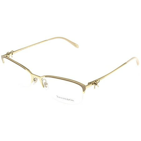 Tiffany & Co. Womens Eyeglasses Designer Gold Semi Rimless TF1102 6021 Size: Lens/ Bridge/ Temple: 55-16-140