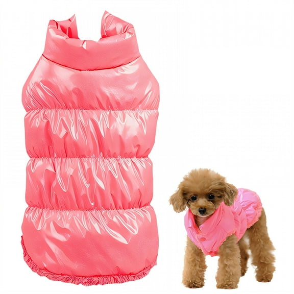TELOLY 1Pcs Dog Coat,Polyester Dog Sweaters,Dog Clothes for Large Dogs,Pink,Xl