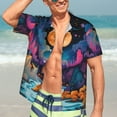 thumbnail image 7 of Susaid Fantasy Cosmic Landscape Print Hawaiian Shirts for Men Women,Hawaiian Summer Short-Sleeve Casual Relaxed-Fit Button-Down,XX-Large, 7 of 7
