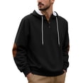 thumbnail image 2 of pstuiky camisetas de manga larga para hombre, Blusa informal y moderna de color liso con capucha, manga larga y bolsillos abotonados para hombre tops de invierno para hombre l, 2 of 5
