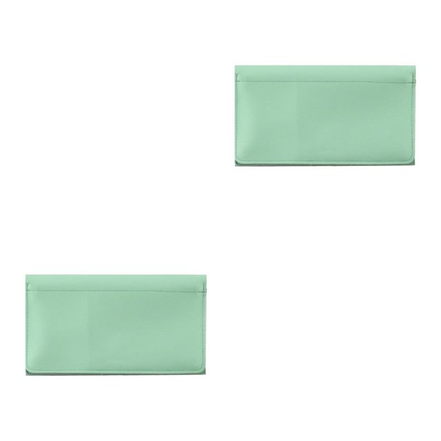 Guardurnaity Cartera de almacenamiento tarjetero de gran capacidad monedero cápsula con hebilla hojas de colección estuche profesional bolsa verde Verde 2piezas
