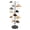 Black, variant on ToppiJoy 8-Tier Freestanding Hat Rack Stand, Rotating Hats Display Rack with 40 Hat Positions, Metal Retail Wig Hat Display Stand with Wheels (White)