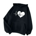 thumbnail image 4 of Aboser Plus Size Hoodies for Women Pullover Graphic Long Sleeve Workout Tops Casual Drawstring Hooded Blouses Oversized Sweatshirts, 4 of 4