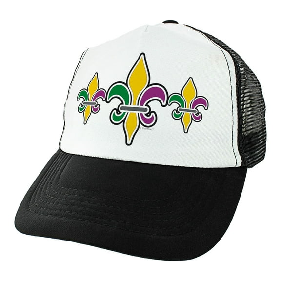 ThisWear Mardi Gras Gifts Mardi Gras Hat Mardi Gras Fleur-de-lis Gifts Mardi Gras Clothes Parade Trucker Hat