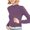 Purple, variant on Qulqfy Women's Long Sleeve Shirts Black Casual Solid Color Mock Neck Shirts Pullover Winter Tops for Women L