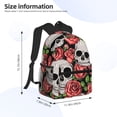 thumbnail image 2 of Easygdp Skull and Roses Mochila Casual para Portátil, Mochila para Escuela, Viajes, Negocios, 2 of 6