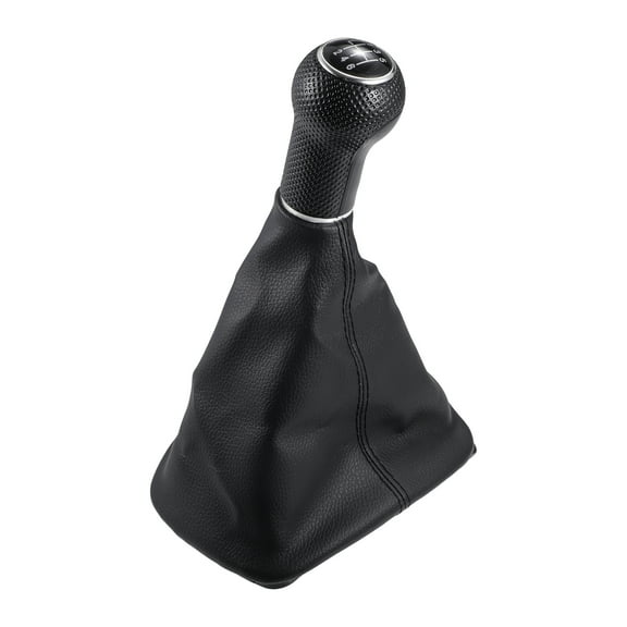 6 Speed Manual Gear Shift Knob with Cover - Stick Shifter Knob - for VW Bora 98-05 Plastic Black 1 Pc