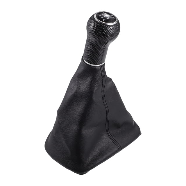 Perilla de cambio manual de 6 velocidades con cubierta - Perilla de cambio de palanca - para VW Bora 98-05 Plástico Negro 1 Pc