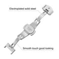 thumbnail image 4 of Folding Watch Clasp Push Button Quick Release for 12mm Leather Watchband Silver Tone, 4 of 5