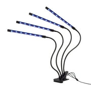 Great Value 4.75 inch 4-Head Flexible LED Clamp Grow Light, 20W Selectable Spectrum