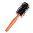 thumbnail image 2 of Flexible Tooth Curly Hair Roll Round Brush Comb Orange Red, 2 of 3