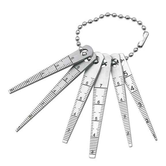 6pcs/set Stainless Steel Taper Gauge 0mm-7mm Aperture Scale Wedge Feeler Gauge Aperture Scale Hole Inspection Measuring Ruler ,Corrosion-Resistant