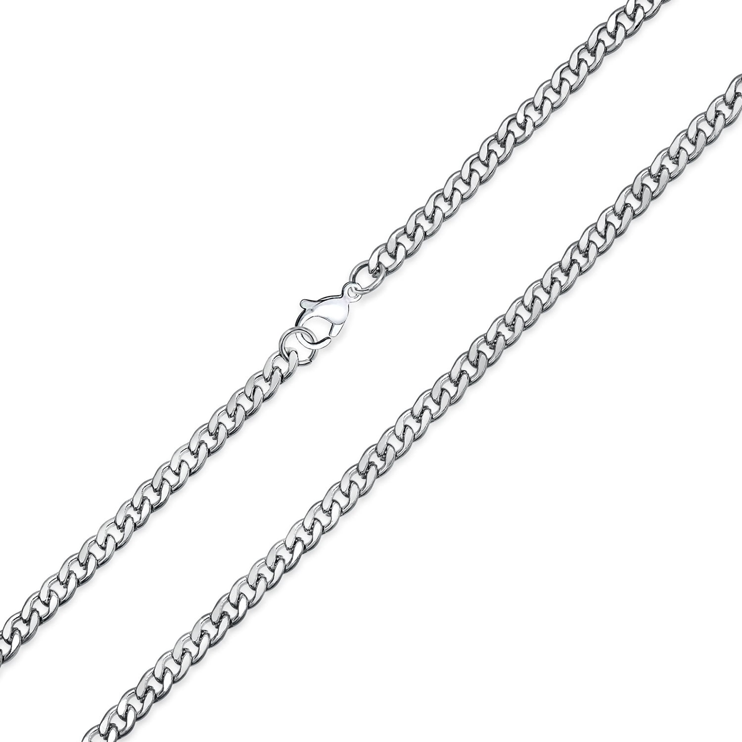 30"MEN's Stainless Steel 4mm Black Silver Box Link Chain Necklace Bracelet SETS 