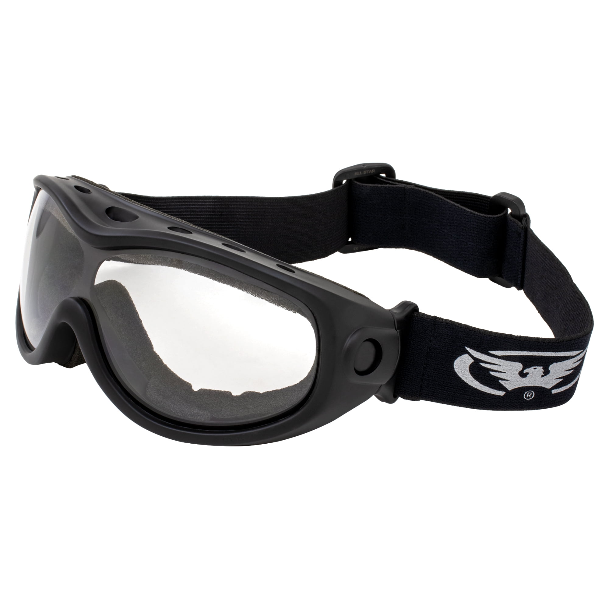 Motorcycle Windproof Full Face Goggles Glasses Vented Wind UV Sand Safety ATV