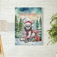 thumbnail image 2 of Merry Christmas Santa Reindeer Antlers Shih Tzu Sleigh Xmas Winter Holiday Vertical Matte Canvas Poster Lion Dog Lover Gifts Wall Art Home Decor - 00023, 2 of 5