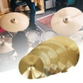 BTOER 8/10/12/14/16inch Drum Brass Cymbals Percussion Splash Crash Hi