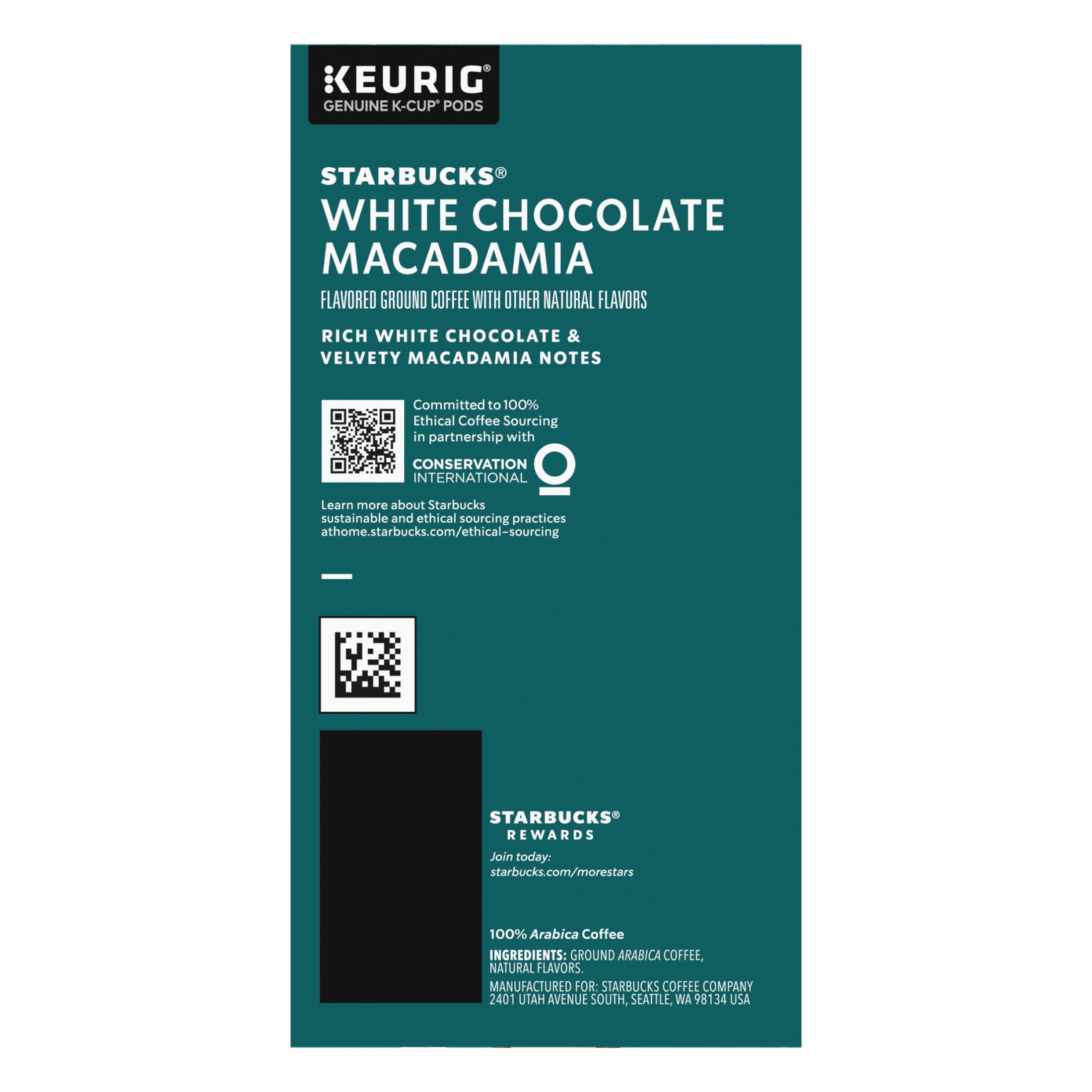 Starbucks White Chocolate Macadamia Flavored Coffee, Keurig K-Cup Coffee Pods, 100% Arabica, 22 Count
