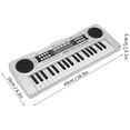 thumbnail image 5 of Electronic Keyboard 37 Piano Keys Children Toys Musical Instrument with MicrophoneSilver, 5 of 5