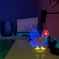 thumbnail image 5 of Lavish Cover Vertical Rooster Neon Sign Red Blue Led Signs for Desktop Decor Animal Lights Room Decor，14*12.8 Inches neon light with USB Powered Dimmable Animal Neon Light Signs, 5 of 7