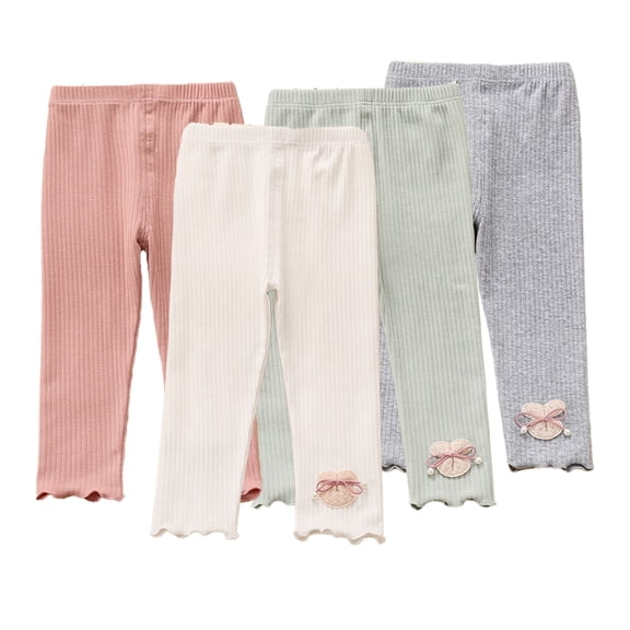 Esaierr Little Girls Footless Leggings Tight Cotton Thin Leggings Toddler Baby Solid Skinny Stretch Trousers Legging 1-7 Years