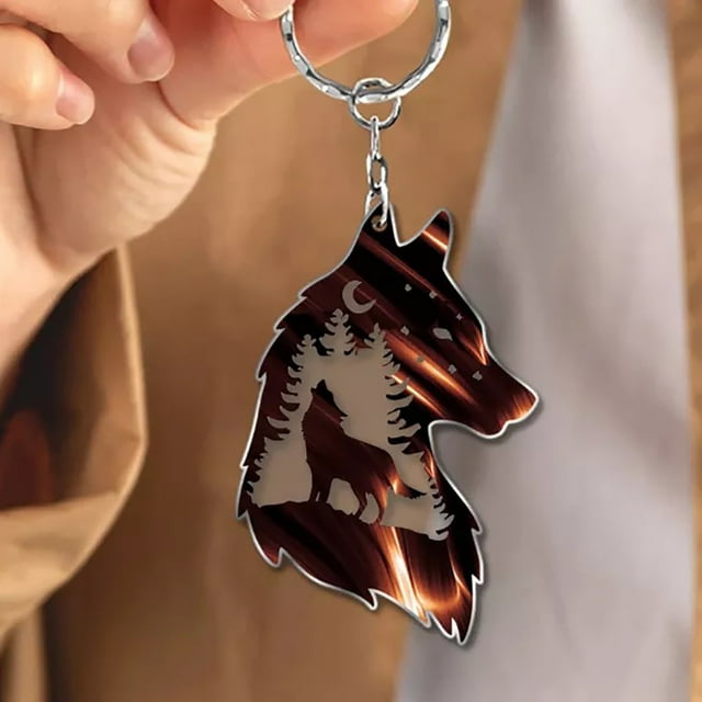 Chmadoxn Tools&Home Improvement Wolf Key Chain Plateau Wolf Key Chain, Plateau Wolf Decoration, Wolf Key Chain Gift, Key Decoration Key buckle