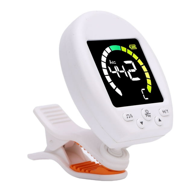 Digital Metronome Tuner, 30-280bpm Multifunctional High Sensitivity Metronome Tuner with Swivel Clamp, Rechargeable Instrument Tuner for Guitar, Bass, Violin, Ukulele
