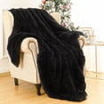 thumbnail image 6 of TWINNIS Super Soft Shaggy Long Faux Blanket, Washable Warm Throw Blanket for Couch Sofa Chair,50"x60",Black, 6 of 6