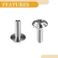 thumbnail image 7 of 1 Set 1/4" M6 Car Anti Theft License Plate Screws for Car Frame Holder with 4 Washers Titanium Tone, 7 of 7