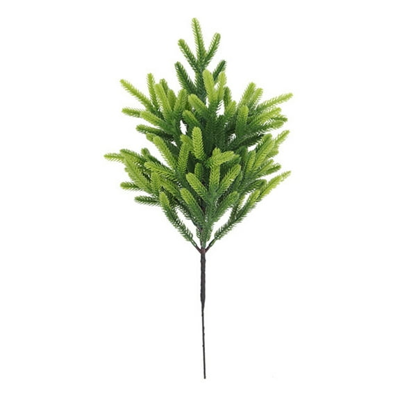 VQPeo Artificial Cedar Branches, 2 Pcs Faux Needle Stems, Plastic Christmas Leaves for DIY Wreaths & Holiday Decorations