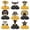 Black, variant on Graduation Honeycomb Centerpiece Table Decor Class Desktop Grad Party Decoration Set with Card Holders 9 Pieces,1Set/9PCS,Black