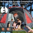 thumbnail image 3 of Rechargeable Rotating Misting Fan with App Control - Long Runtime Camping Fan with 360mL Water Tank, RGB Color Changing Lights, USB Charger Output and Hanging Hook for Patio, Tent, Garden, Bedroom an, 3 of 9