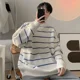 thumbnail image 5 of Suéter de punto para hombre, jersey blanco de cuello alto a rayas, ropa para hombre, cuello alto, negro, overfit, ropa de calle clásica Y2k, invierno 2024, 5 of 5