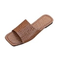 thumbnail image 1 of asddcavvf Women's Summer Fashion Embossed Flat Open Toe Sandals Beach Outing Slippers, 1 of 9