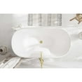 thumbnail image 4 of Elegant Kitchen & Bath BT30559GW-BGD 59 in. Bathtub, Glossy White with Brushed Gold Trim, 4 of 10