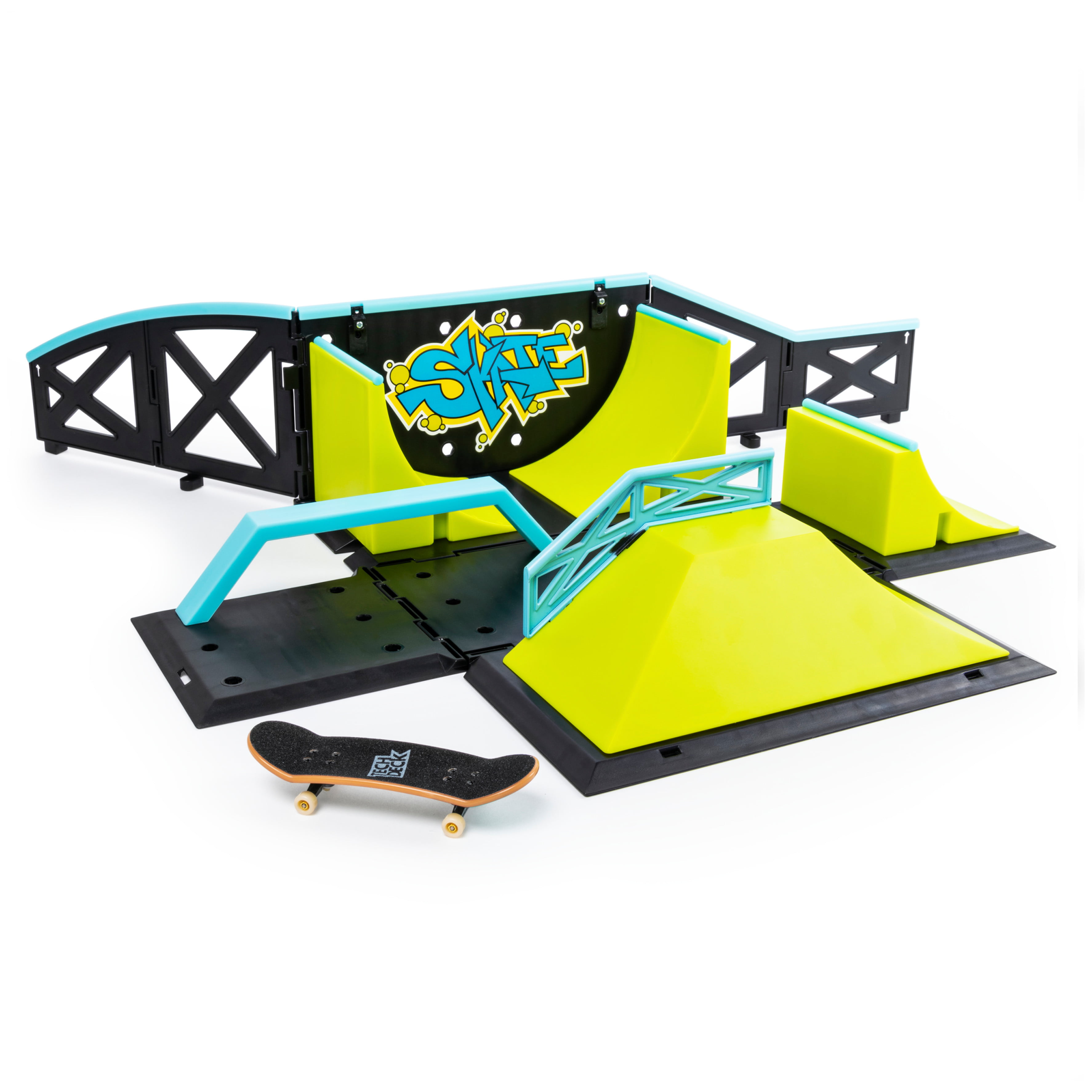 for Ages 6 and Up Transforming SK8 Container Pro Modular Skatepark and Board 